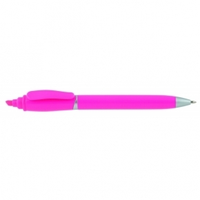 Długopis plastikowy z zakreślaczem 2w1