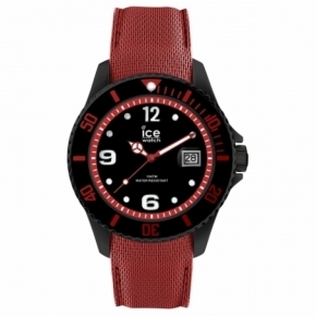 Zegarek z datownikiem ICE steel-Black red-Large
