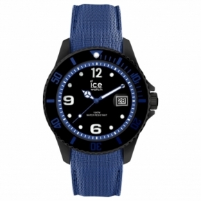 Zegarek z datownikiem ICE steel-Black blue-Large