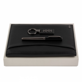 Set Irving Black (rollerball pen, folder A5 & key ring)